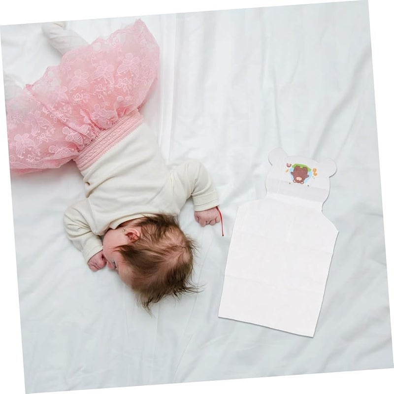 هوتني 10 حزمة منشفة أطفال قطنية ناعمة لحديثي الولادة ماصة للعرق وسادة ظهر مبللة - Image 5